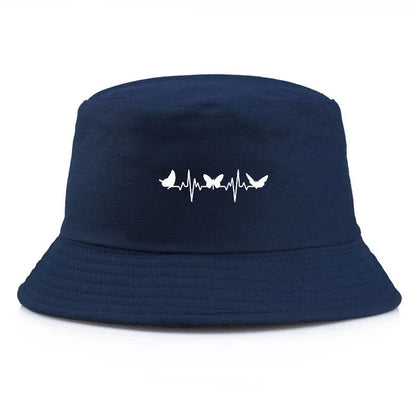 Butterfly Heartbeat Y2K Vintage Streetwear Bucket Hat