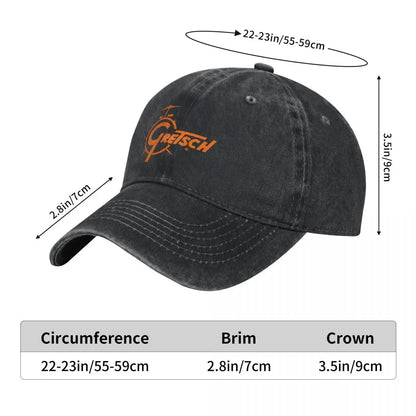 Gleason Drum Logo Pattern Denim Baseball Cap