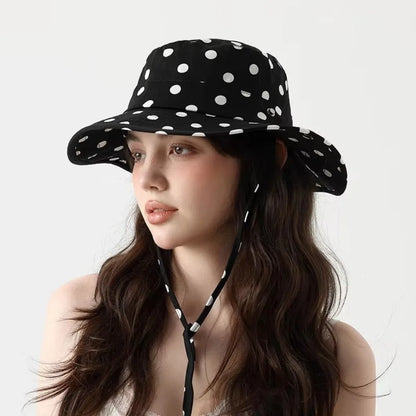 Black Dot Bucket Hats Leopard Print