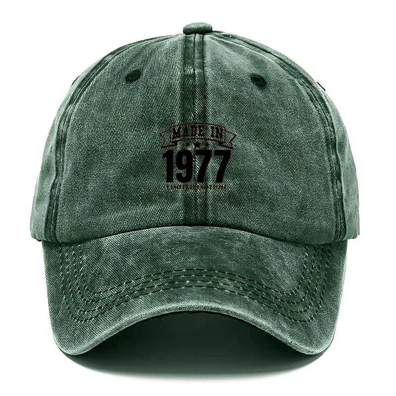 Vintage 1977 Distressed Cotton Baseball Cap