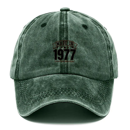 Vintage 1977 Distressed Cotton Baseball Cap