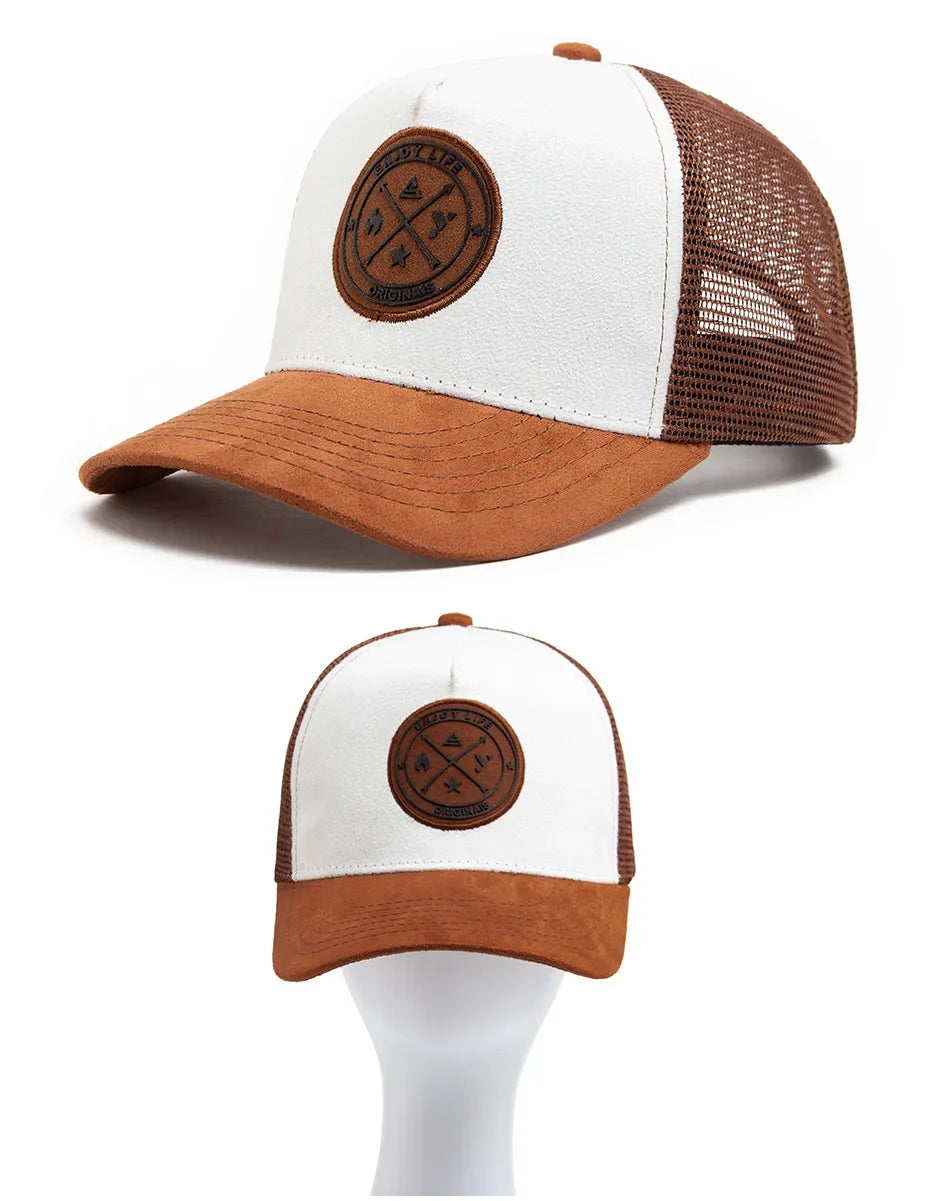 Summer Mesh Baseball Cap Women Men Snapback Hat Casual Breathable Letter Icon Unisex Hip Hop Trucker Caps Outdoor Sports Dad Hat Size 56-58cm