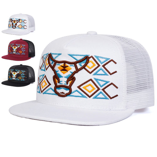 Ox Head Embroidery Outdoor Snapback Cap
