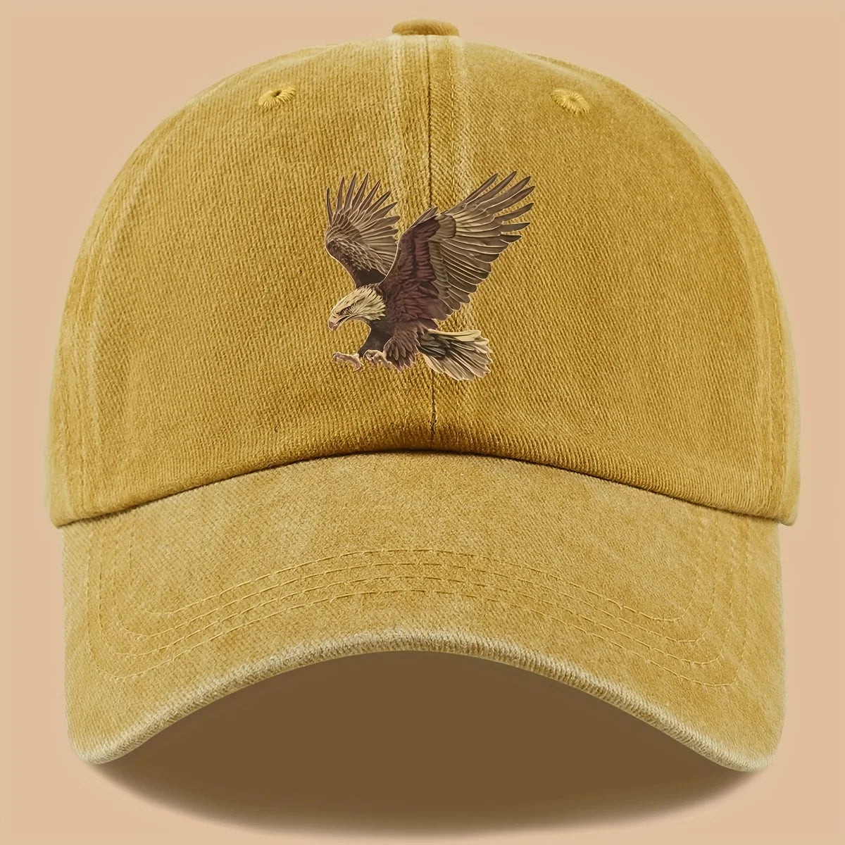 Eagle Print Outdoor Baseball Cap