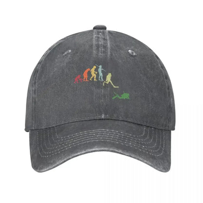 Scuba Diving Evolution Ocean Lover Washed Baseball Cap