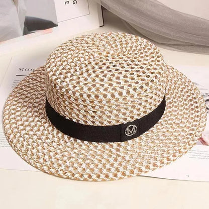 New Summer Sun Hat Women's French Retro Thin High Size 56-58cm