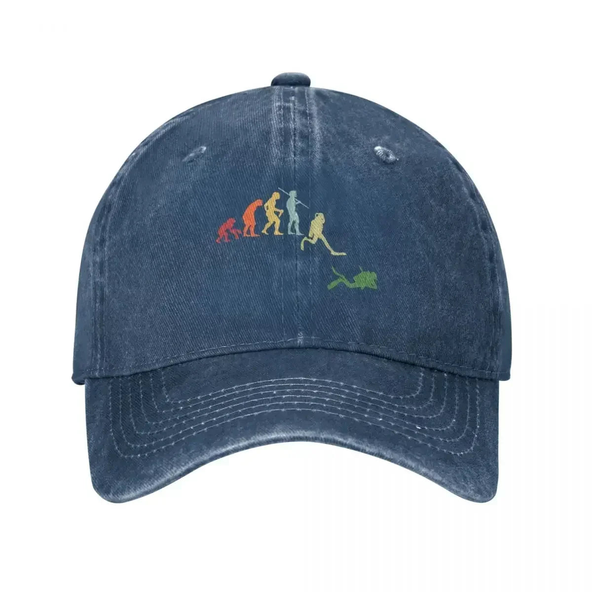Scuba Diving Evolution Ocean Lover Washed Baseball Cap