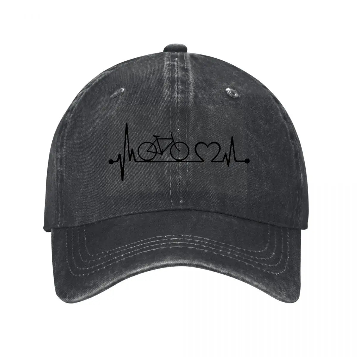 Bicycle Heartbeat Cycling Art Baseball Cap