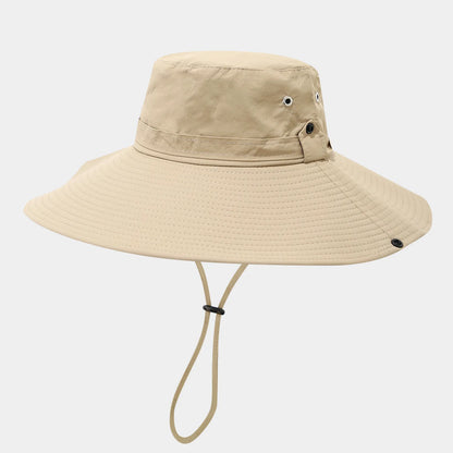 12cm Wide Brim Water-Resistant Quick-Dry Bucket Hat