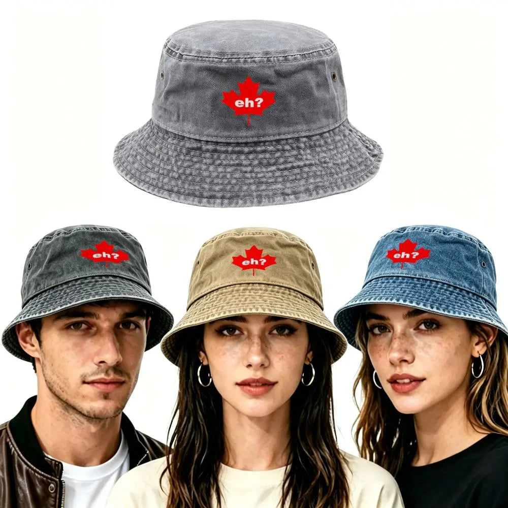 Canada Eh Washed Bucket Hat Vintage Style
