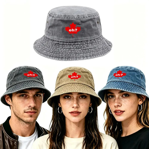 Canada Eh Washed Bucket Hat Vintage Style