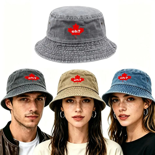 Canada Eh Washed Bucket Hat Vintage Style