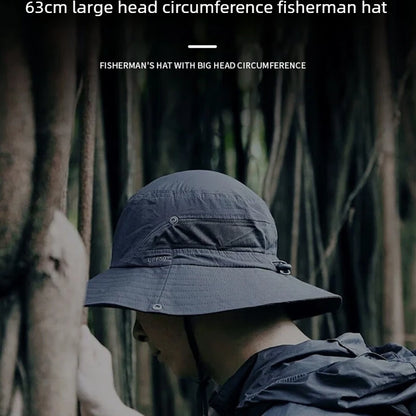 Lightweight Quick-Dry Fishing Bucket Hat for Large Heads