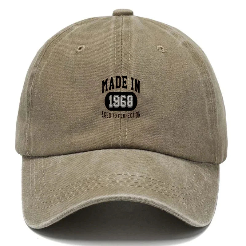 Vintage 1968 Distressed Cotton Baseball Cap