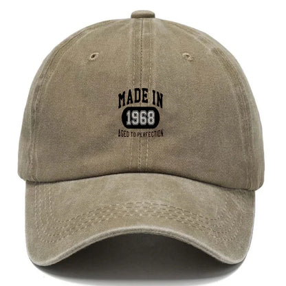 Vintage 1968 Distressed Cotton Baseball Cap