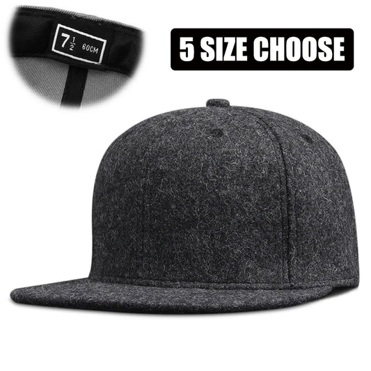 Woolen New York Fitted Flat Brim Snapback cap