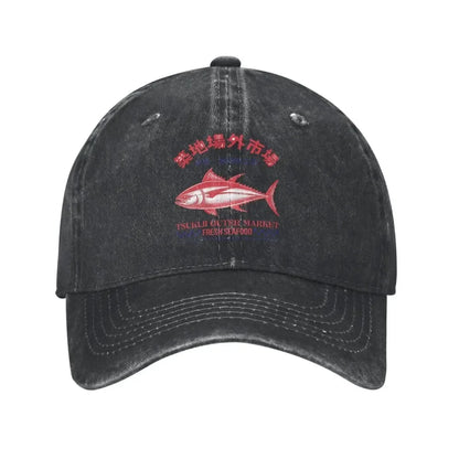 Tsukiji Market Vintage Fish Baseball Cap