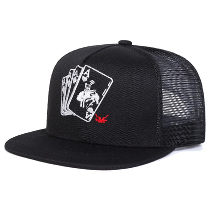 Unisex Poker A Embroidered Snapback Cap