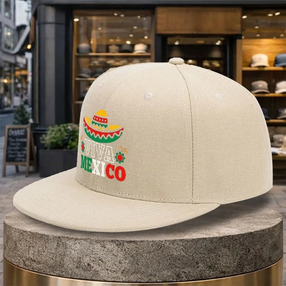 Viva Mexico Sombrero Casual Snapback Cap