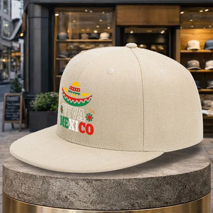 Viva Mexico Sombrero Casual Snapback Cap