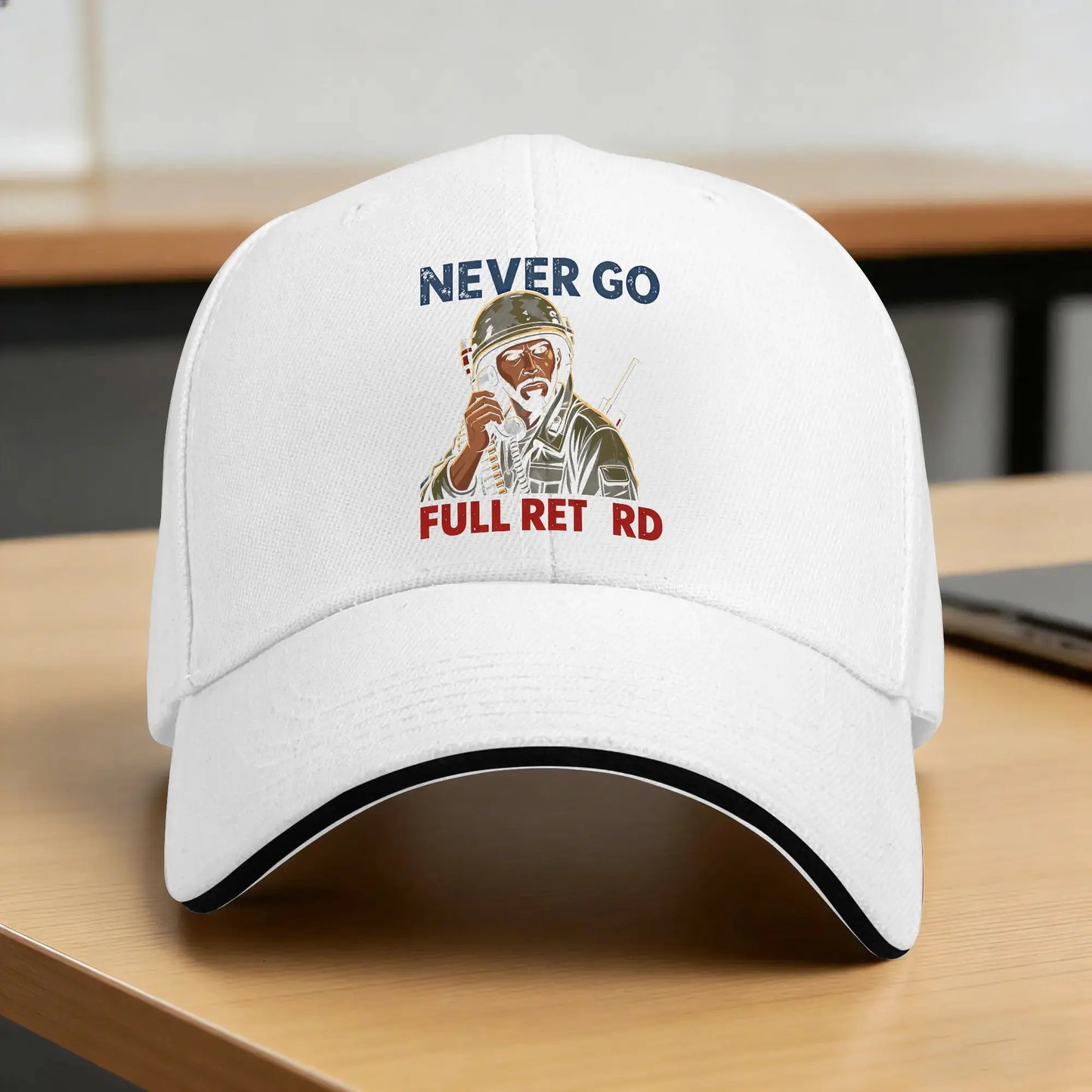 Never Go Full Retro Graphic Baseball Cap