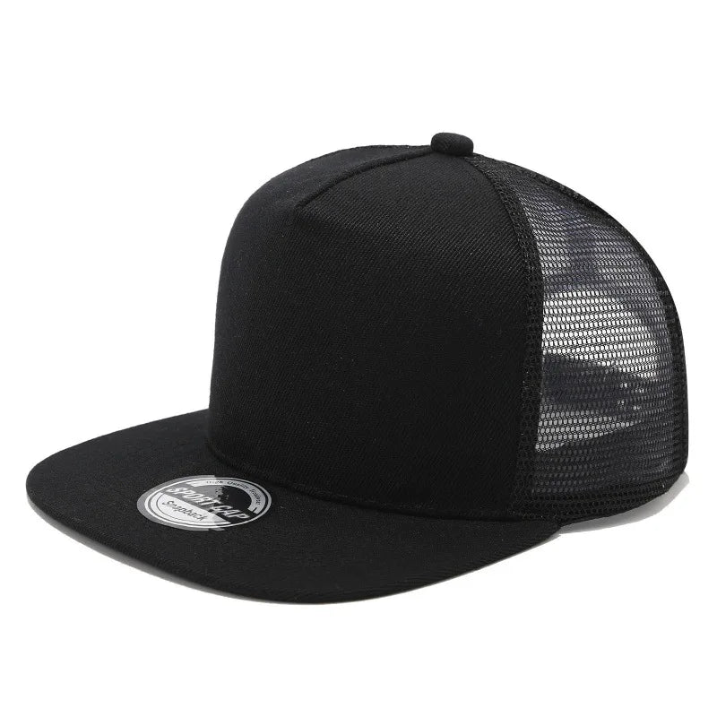 Custom Logo Printed Unisex Breathable Mesh Snapback Cap