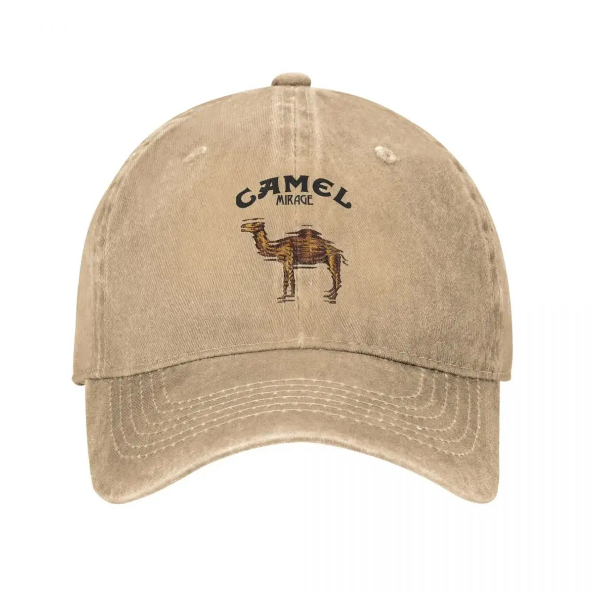 Camel Distressed Washed Baseball Cap