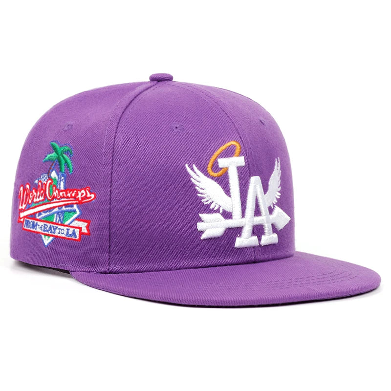 LA Wings Embroidered Mesh Snapback Cap