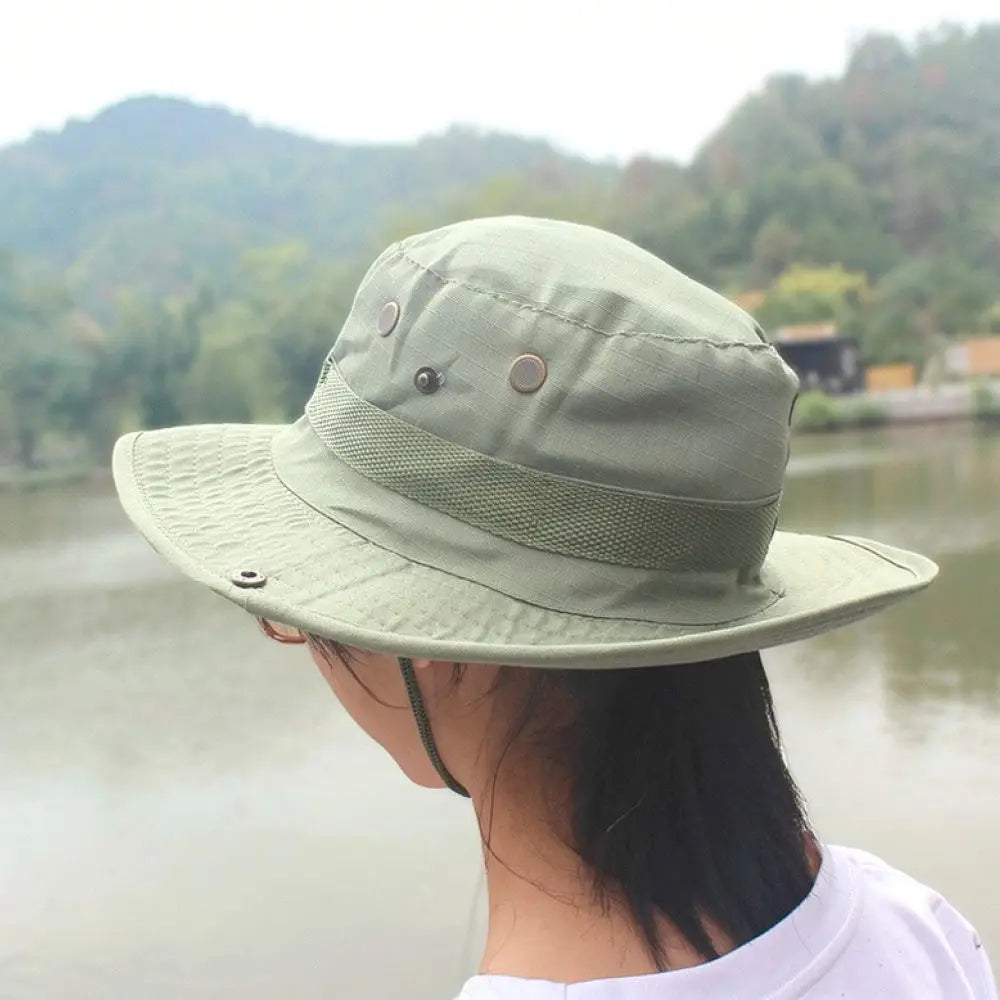 Korean Style Flat Top Breathable Summer Bucket Hat