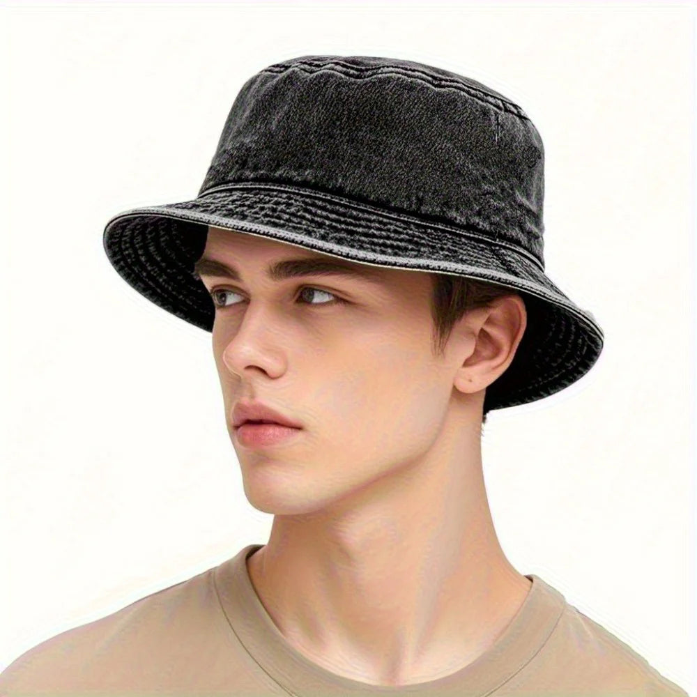 Dog Print Fisherman Hat Foldable Storage Washed And Vintage Style
