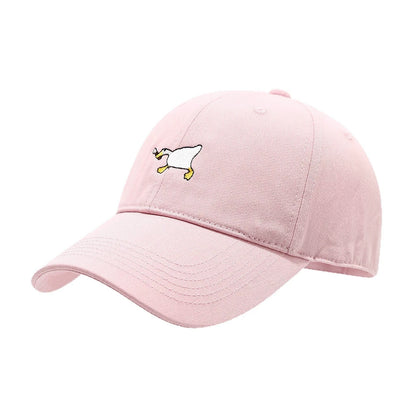 Cute Goose Embroidered Soft Top Baseball Cap