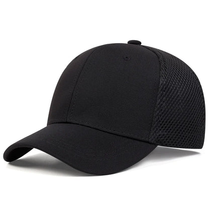 Summer Breathable Stretch Hats Fitted Solid Color Baseball Cap