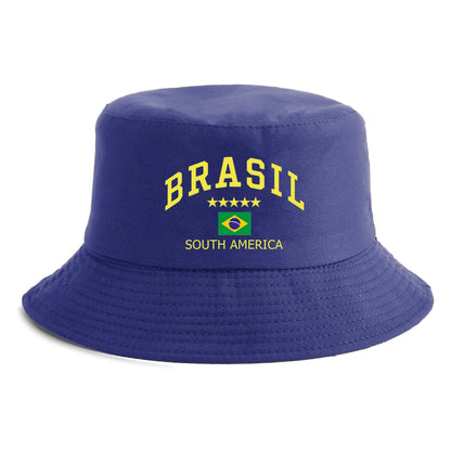 Unisex Brasil South America Flag Print Bucket Hat