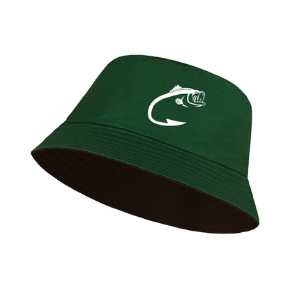 Fish Hook Bass Print Bucket Hat