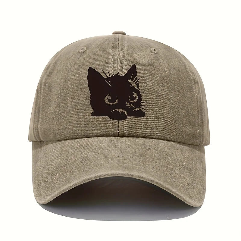 Little Black Cat Retro Baseball Cap