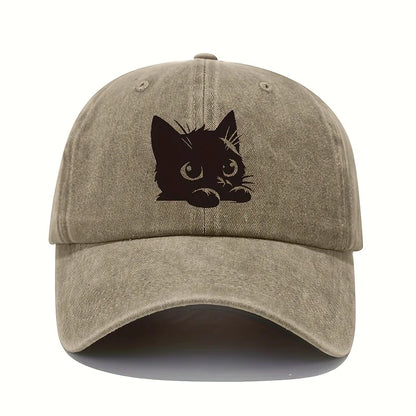 Little Black Cat Retro Baseball Cap
