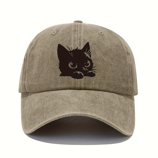 Little Black Cat Retro Baseball Cap
