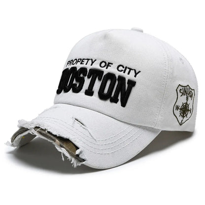 Trendy Worn Cowboy Baseball Cap Embroidery Trucker Cap