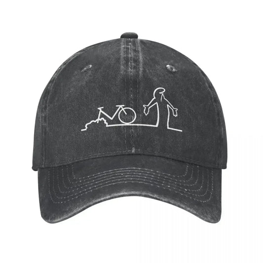 Bicycle La Linea Vintage Art Baseball Cap