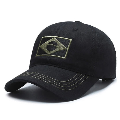 New Baseball Cap Men Summer Brazil Flag Sun Protection Snapback Cap