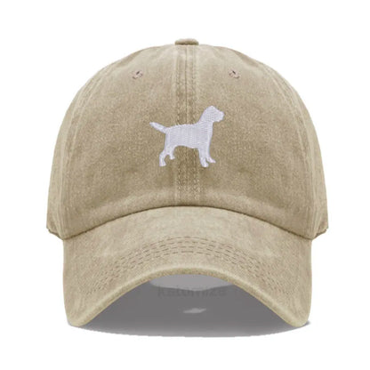 Dog Embroidered Soft Cotton Baseball Cap
