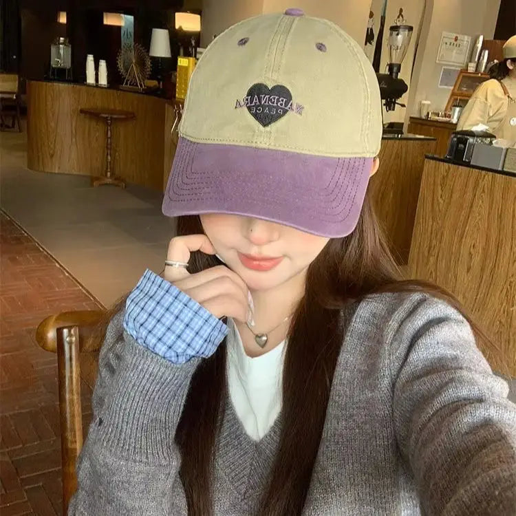Sweet Heart Patchwork Baseball Cap