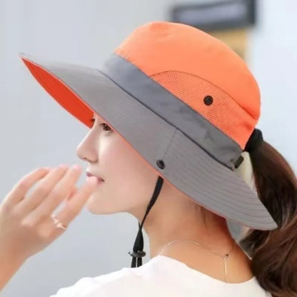 Adjustable Quick-Dry Breathable Wide Brim Bucket Hat