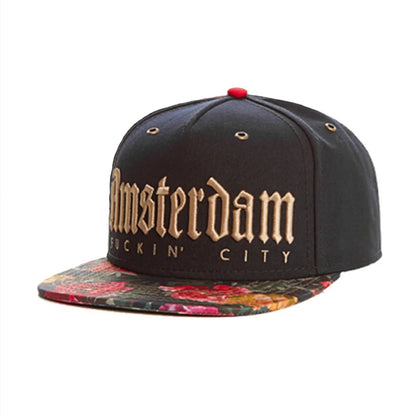 ADVISORY Alphabet Label Flat Brim Unisex Snapback Cap