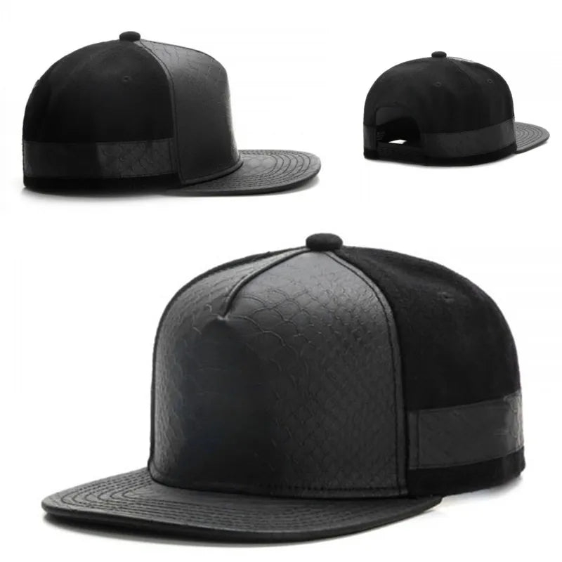 Leather Knight Hip-Hop Adjustable Snapback Cap
