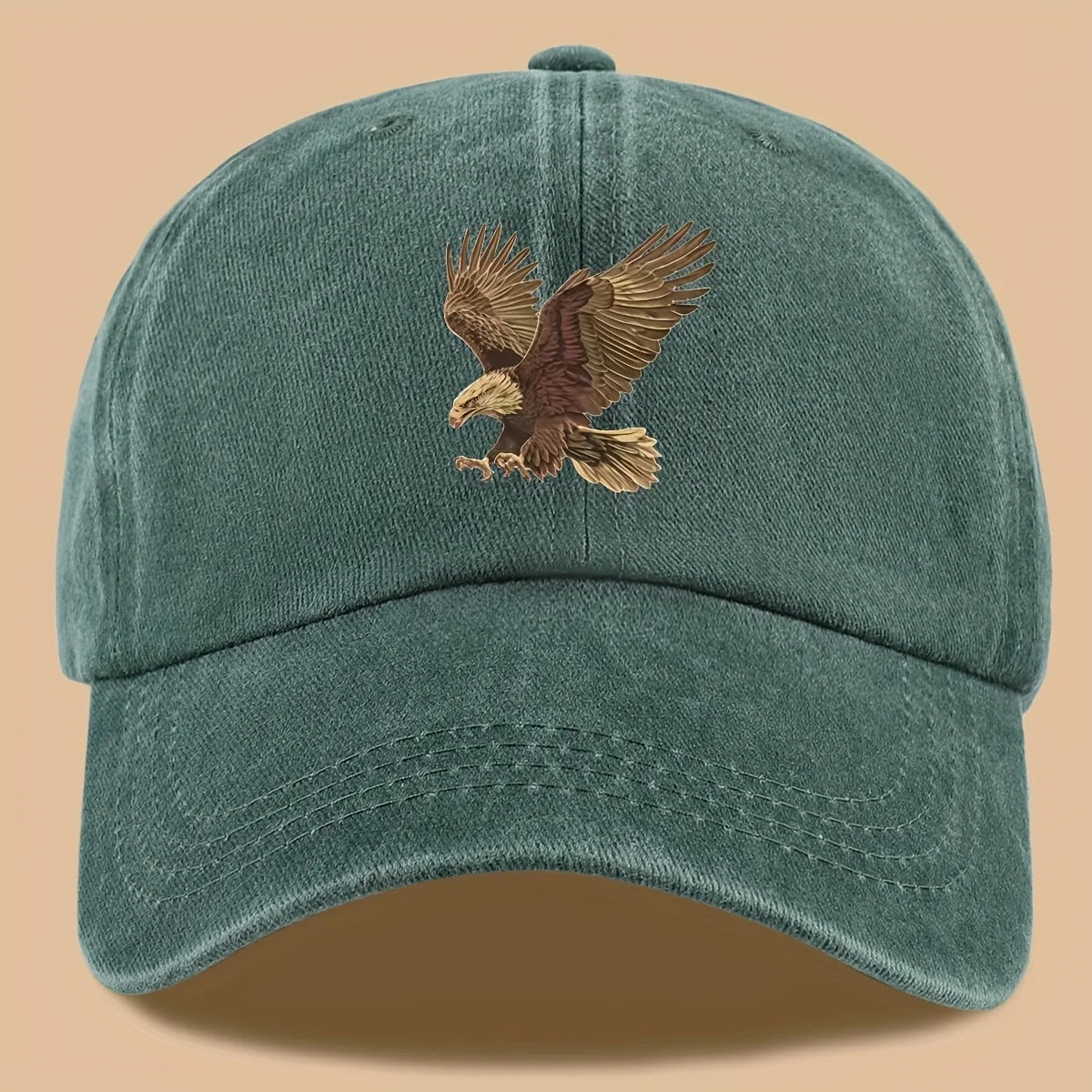 Eagle Print Outdoor Baseball Cap