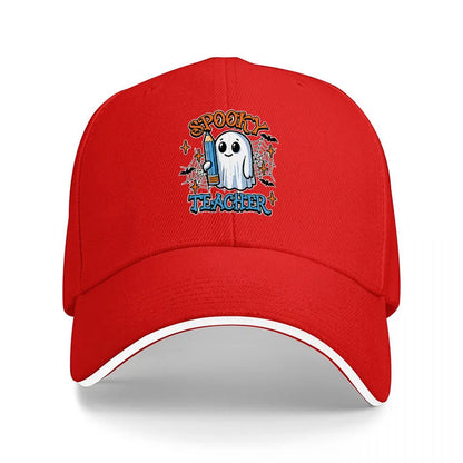 Spooky Teacher Ghost Baseball Cap