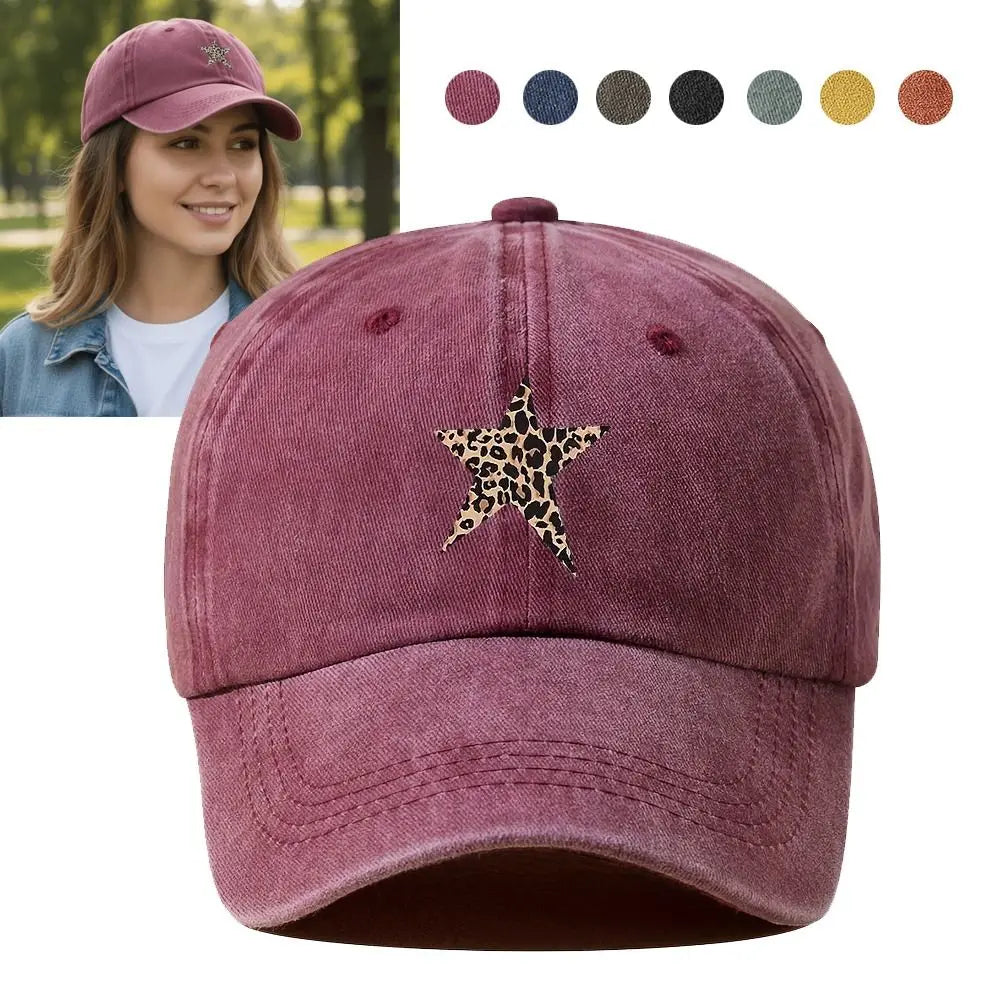 Leopard Star Print Sports Baseball Cap