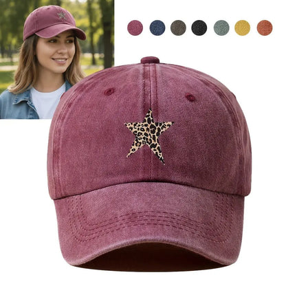 Leopard Star Print Sports Baseball Cap