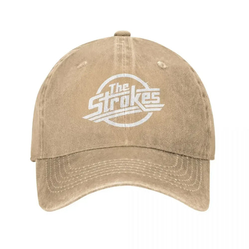 Strokes Rock Music Washed Baseball Cap